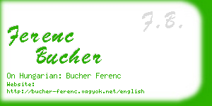 ferenc bucher business card